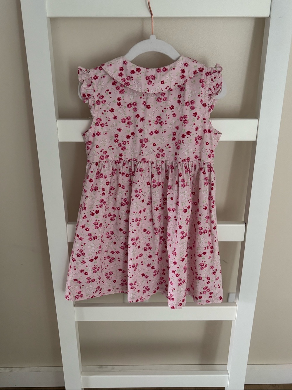 George Pink Floral Dress with Peter Pan Collar